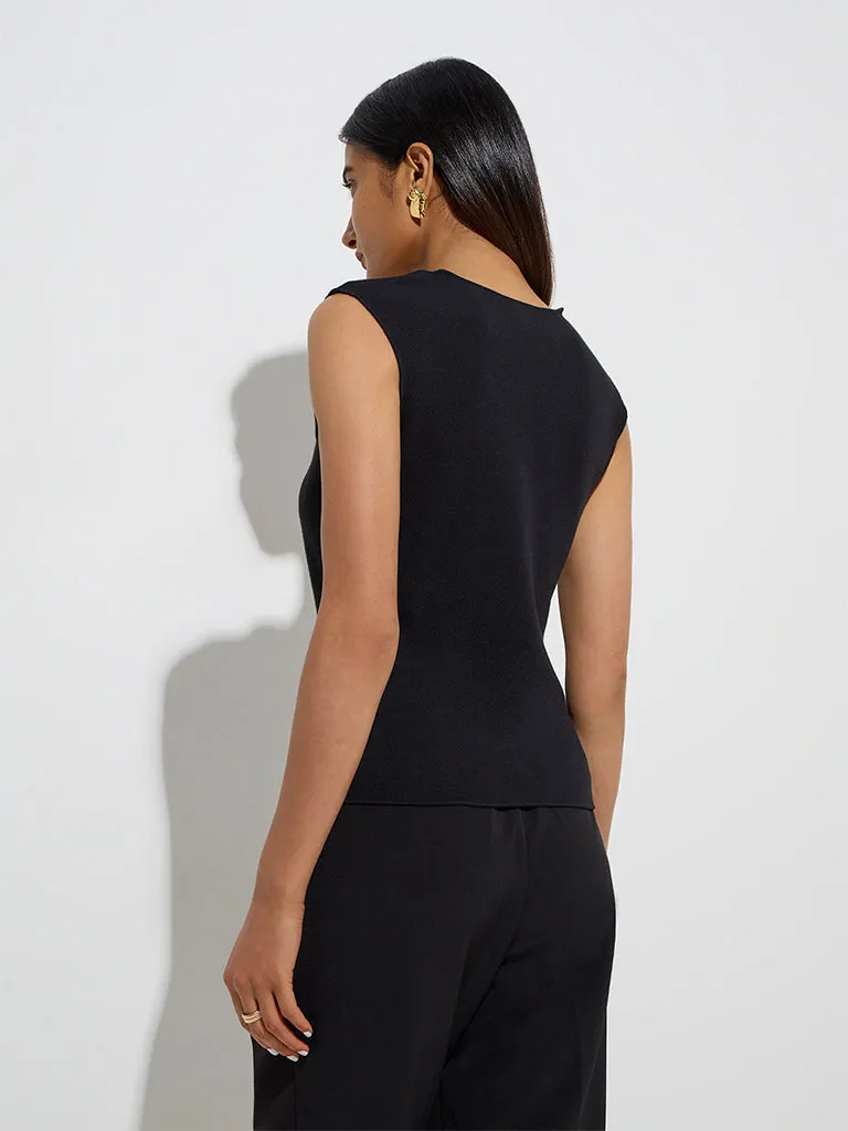 Wardrobe Black Ruched Top