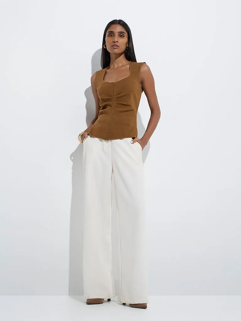 Wardrobe Taupe Ruched Top