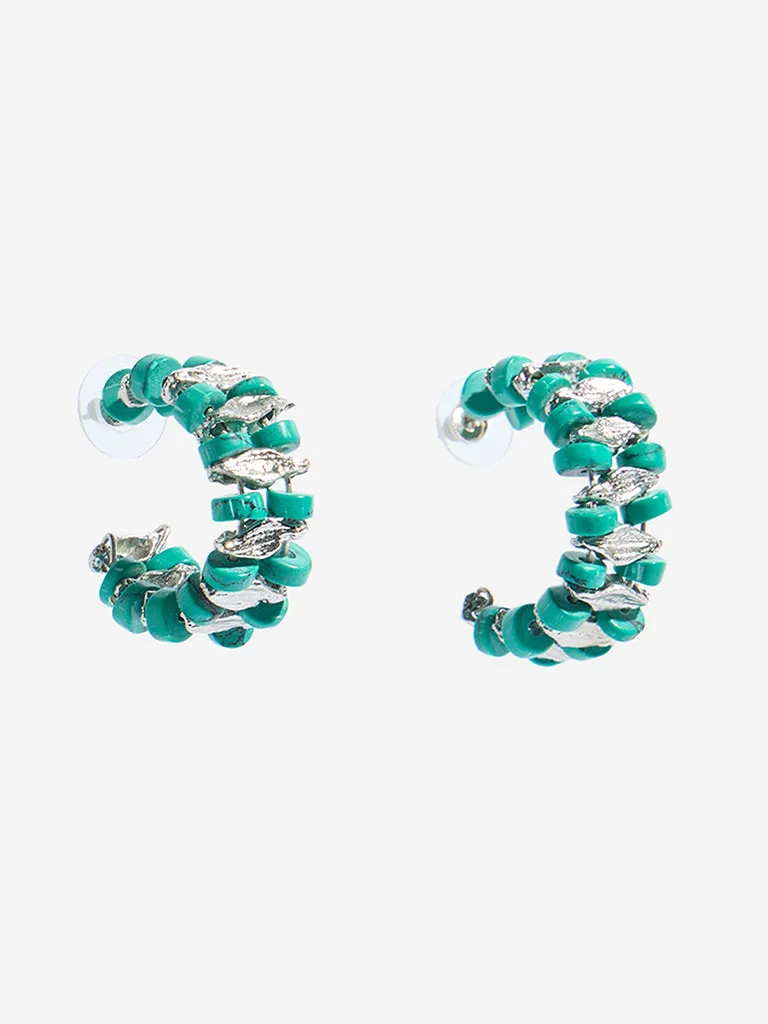 Westside Accessories Turquoise Boho Hoop Earrings