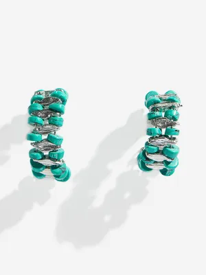 Westside Accessories Turquoise Boho Hoop Earrings