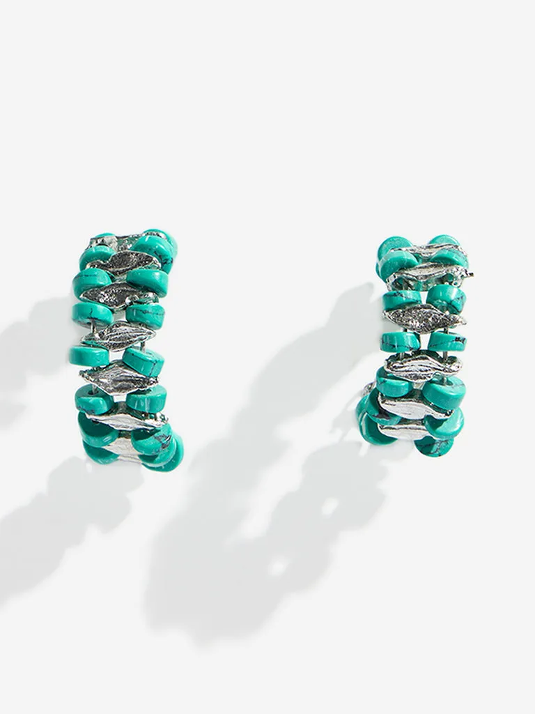 Westside Accessories Turquoise Boho Hoop Earrings