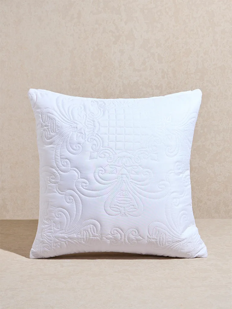 Westside Home White Heat Seal Solid Cushion Cover