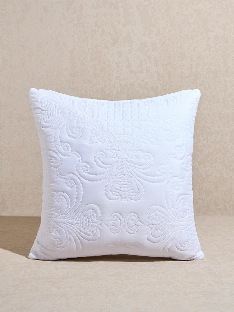 Westside Home White Heat Seal Solid Cushion Cover