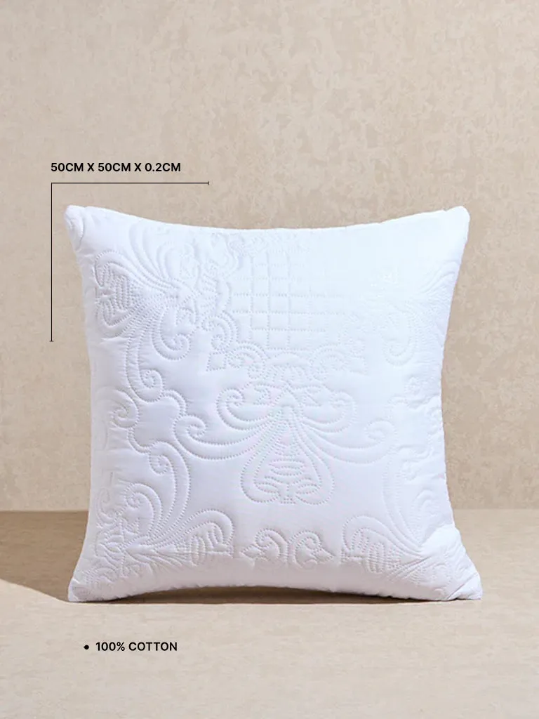 Westside Home White Heat Seal Solid Cushion Cover