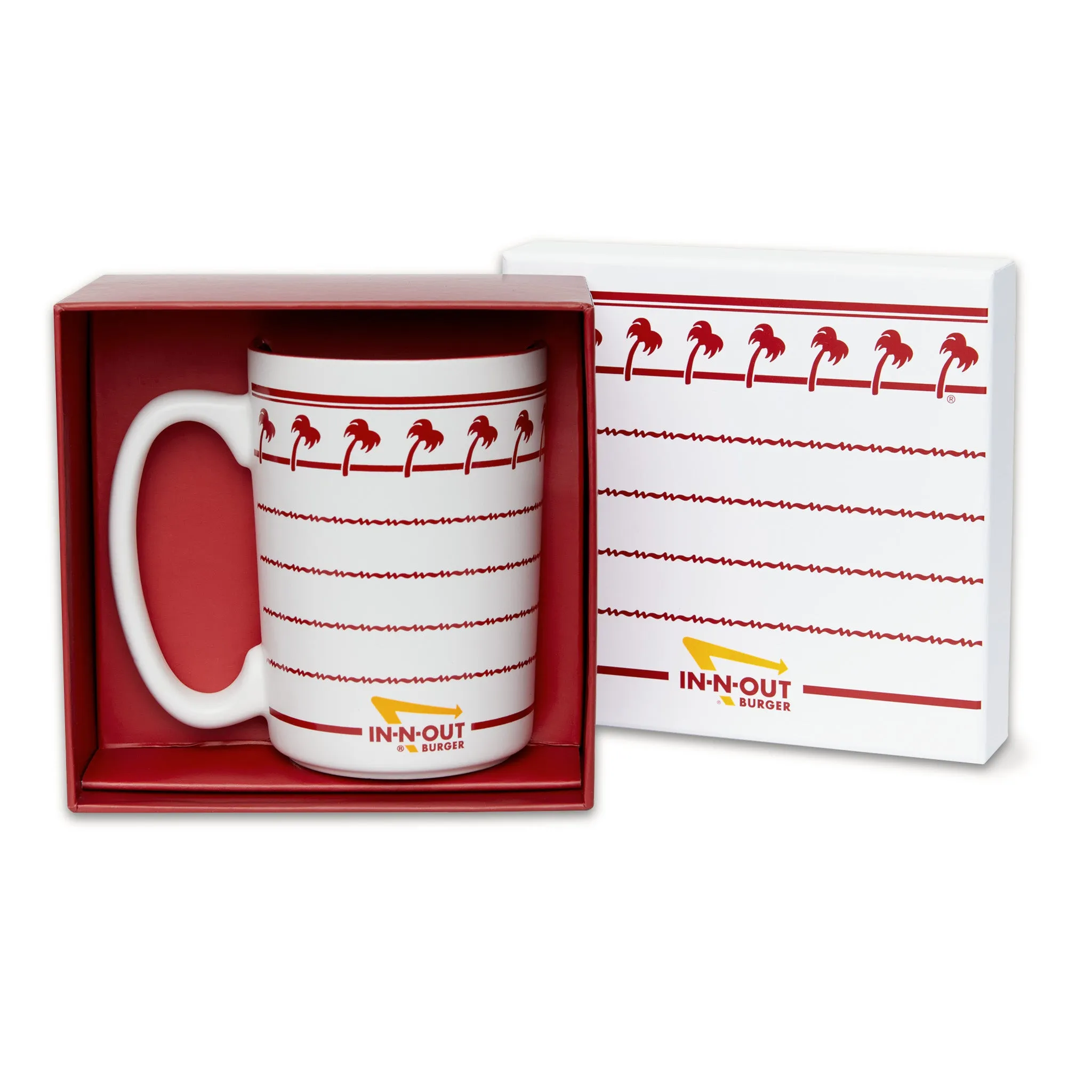 White and Red Mug