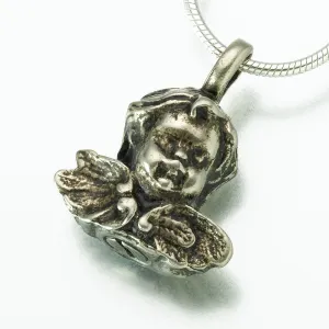 White Bronze Cherub Pendant