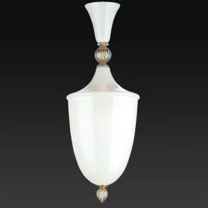 White Or Amber Murano Glass Indoor Lantern