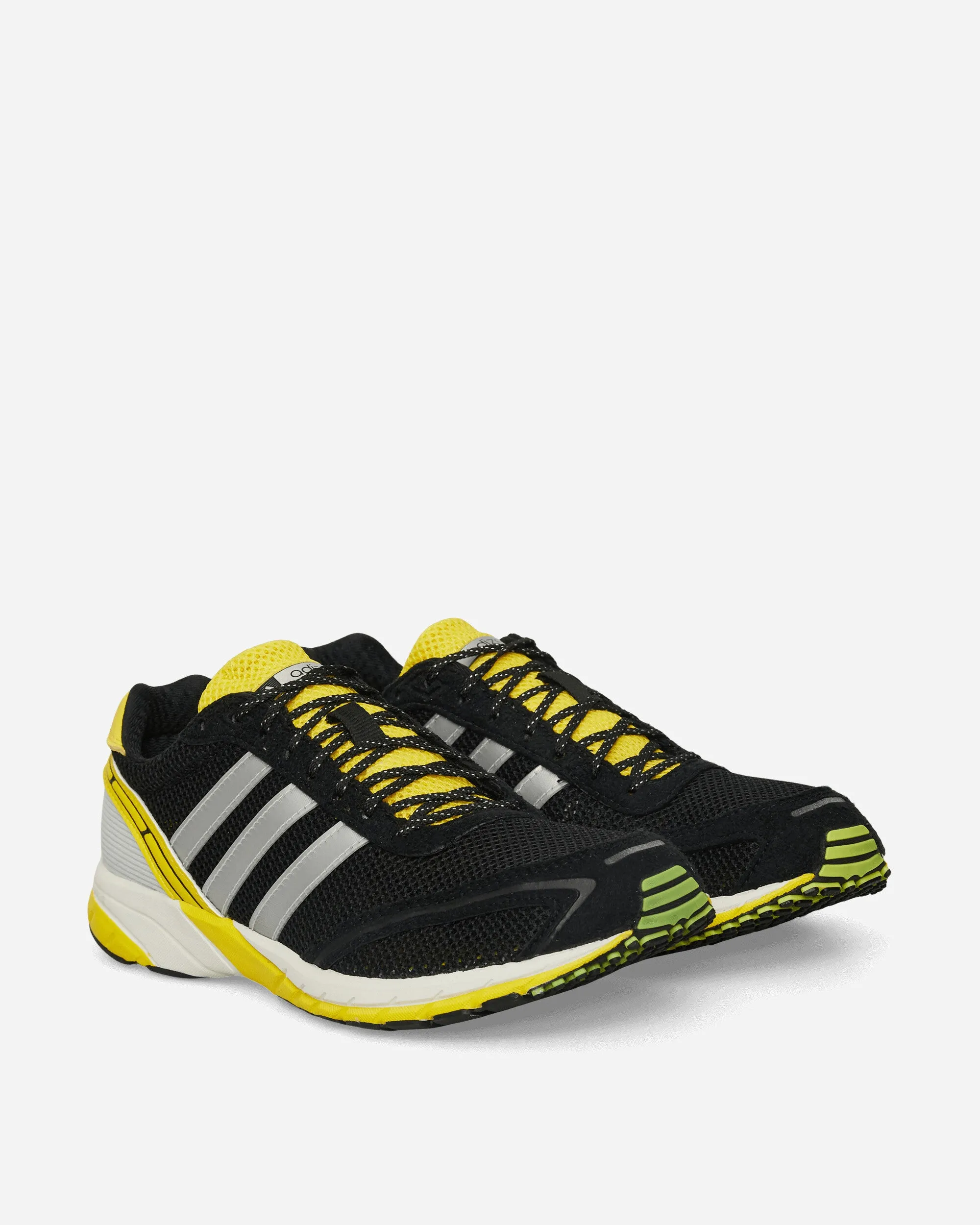 Women's Adizero Adios OG Sneakers Core Black / Silver Metallic / Yellow