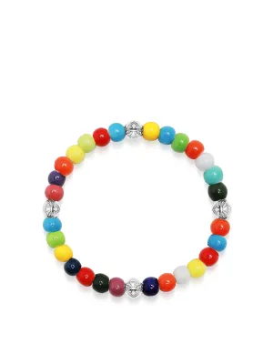 Wristband with Multicolored Ceramic and Silver