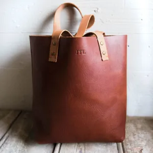 Your Logo   Our Leather - The Ashley Tote Fine Leather Handbag Purse Bag - Custom Logo and Corporate Gifting