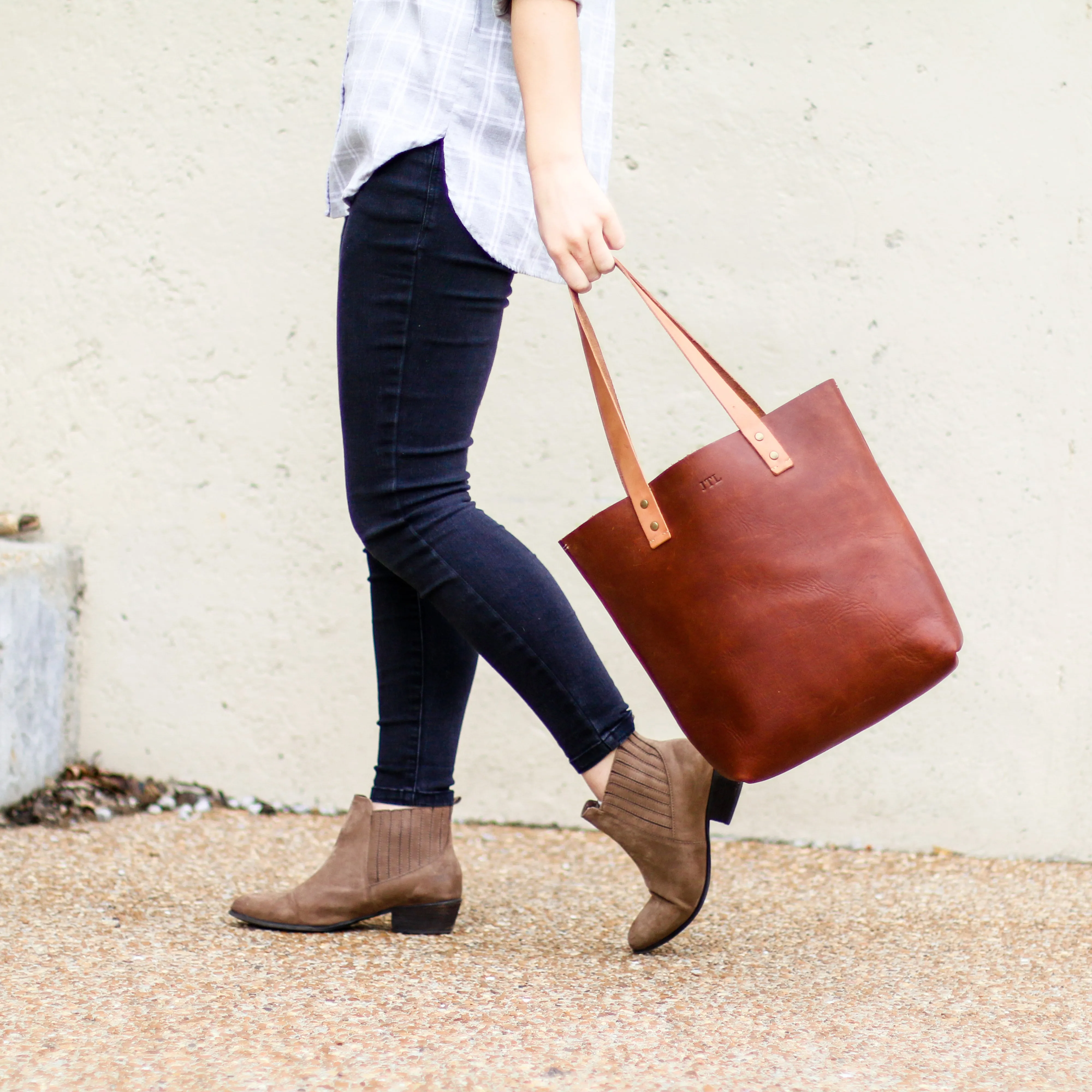 Your Logo   Our Leather - The Ashley Tote Fine Leather Handbag Purse Bag - Custom Logo and Corporate Gifting