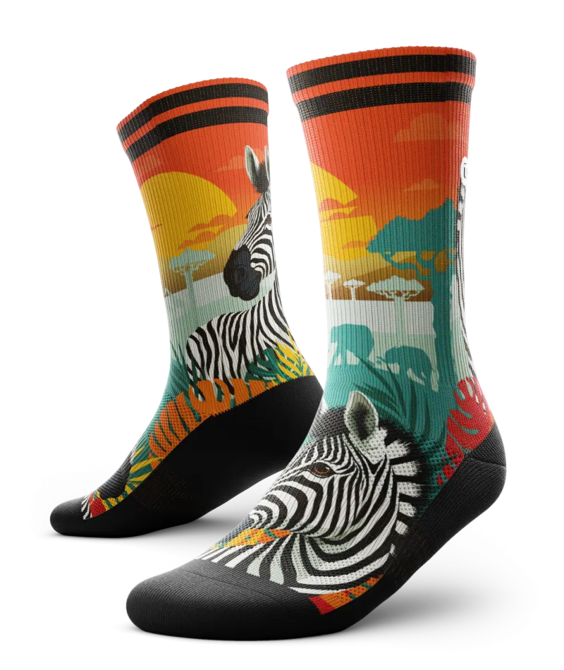 Zebra Crew Socks