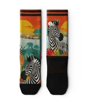 Zebra Crew Socks