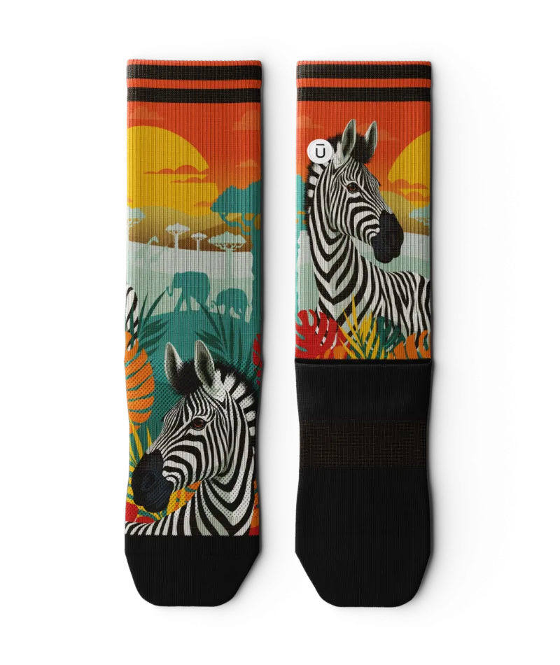 Zebra Crew Socks